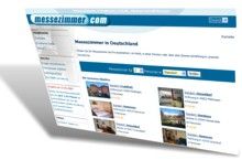 Website-Ansicht einer Buchungsseite für Messezimmer in Deutschland.