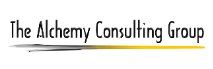 Logo of The Alchemy Consulting Group with a stylized black and yellow line below the text.