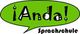 Grünes Logo mit "¡Anda! Sprachschule" in einer stilisierten Sprechblase.