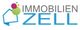 Logo mit Hausumriss und bunten Kreisen, Text: "IMMOBILIEN ZELL".