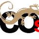 Logo con scritta "Geoshop" e figura di geco marrone su lettere nere.