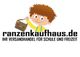 Cartoon-Kind mit Schultasche, Text: ranzenkaufhaus.de - Ihr Versandhandel für Schule und Freizeit.
