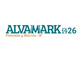 Logo de ALVAMARK con lema "Patentes y Marcas - IP" y "Desde 1926" en letras azules y naranjas.