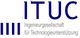 Logo von ITUC, Ingenieurgesellschaft für Technologieunterstützung, mit drei blauen Streifen.