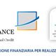 Loghi di Area Finance e Santoro Bruno con slogan: "Soluzione finanziaria per realizzare i tuoi sogni".