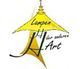 Gelbes Lampenschirm-Logo mit Text "Lampen der anderen Art".
