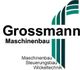 Logo von Grossmann Maschinenbau mit Text: "Maschinenbau, Steuerungsbau, Wickeltechnik".
