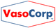 Logo of VasoCorp with red and blue text inside a hexagonal outline.