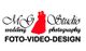 Logo mit Brautpaar und Text: "MG Studio wedding photography FOTO-VIDEO-DESIGN".