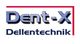 Text: "Dent-X Dellentechnik" in blau mit rotem Rand darüber.
