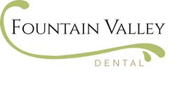 Logo of Fountain Valley Dental with green swirl design.
