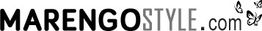 Texto "MARENGOSTYLE.com" con mariposas a la derecha en blanco y negro.