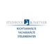 Steinbock & Partner-Logo mit "Rechtsanwälte, Fachanwälte, Steuerberater" in Blau.