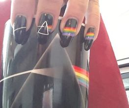 Nailart inspired by Pink Floyd