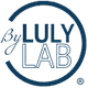 Logo circolare blu con testo "by LULY LAB" al centro.