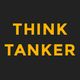 Text "THINK TANKER" in bold yellow on a dark grey background.