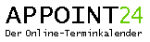 Logo von "APPOINT24" mit dem Text "Der Online-Terminkalender" darunter.