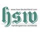 Logo mit Text: "hsw, www.hsw-deutschland.com, handlingservice worldwide", in grüner Schrift.