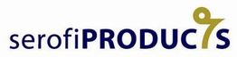 Logo mit dem Text "serofiPRODUCTS", wobei das "t" goldfarben und wie eine stilisierte 7 ist.