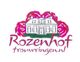 Illustratie van een huis omgeven door rozen, met tekst: "Rozenhof trouwringen.nl".