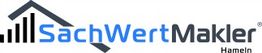 Logo von SachWertMakler Hameln mit Hausdach und Säulen.