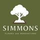 Logo of a tree with "Simmons Floors and Renovations" text on an olive green background.