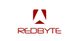 Logo von Redbyte mit rotem Symbol und Schriftzug auf weißem Hintergrund.