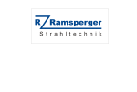 Logo von RZ Ramsperger Strahltechnik, blauer Schriftzug auf weißem Hintergrund.