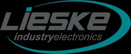 Logo mit dem Text "Lieske industry electronics" in Grau auf schwarzem Hintergrund.