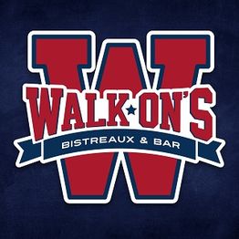 Logo of "Walk-On's Bistreaux & Bar" with a large red "W" on a dark background.