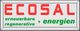 Logo mit Text: "ECOSAL erneuerbare regenerative + energien" in rot und grün.