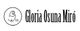 Logotipo de Gloria Osuna Miró con imagen estilizada de rostro en círculo.