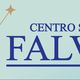 Logo con testo "Centro Servizi Falvo" e tre stelle collegate da una linea. Sfondo azzurro chiaro.
