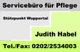Servicebüro für Pflege, Wuppertal. Kontakt Judith Habel, Tel/Fax: 0202/2534003.