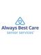 Logo of Always Best Care Senior Services with a blue heart in a triangle above the text.