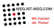 Logo eines Unternehmens mit schwarzen, roten und weißen Elementen und dem Wort "WEG".