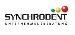 Logo von Synchrodent Unternehmensberatung mit drei bunten Punkten.