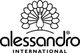 Logo mit stilisiertem Pfau und Schriftzug "alessandro international".