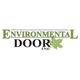 Logo for Environmental Door Inc. with a green leaf design.
