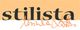 Logo mit dem Text "stilista" und einer unleserlichen Unterschrift darunter in orange.