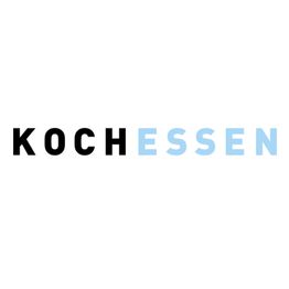 Schriftzug "Koch Essen" in Schwarz und Blau auf weißem Hintergrund.
