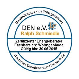 Siegel des Deutschen Energieberater-Netzwerks für zertifizierte Energieberater.