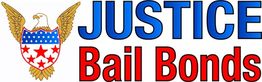 Justice Bail Bonds logo with an eagle emblem.