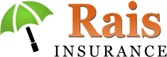 A logo with a green umbrella and the word "Rais" in orange.