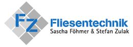 Logo mit der Aufschrift "FZ Fliesentechnik, Sascha Föhrer & Stefan Zulak".