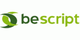 Grünes Logo mit stilisiertem "S" und Schriftzug "bescript".
