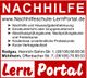 Nachhilfeschule-Werbung mit Kursangebot, Probestunde, Standorten in Rodgau und Mühlheim.