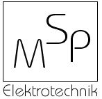 Logo mit den Buchstaben "MSP" und dem Text "Elektrotechnik" darunter.