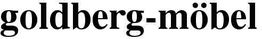 Schwarzer Text "goldberg-möbel" auf weißem Hintergrund.