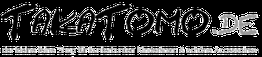 Logo von Taketomo.de mit Slogan: "der kleine feine Shop für kunterbunten Kinderkram & schöne Accessoires".